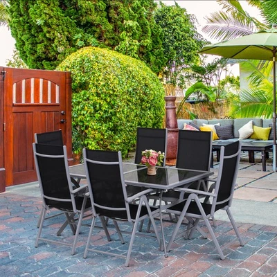 Outsunny 7-tlg Sitzgarnitur Sitzgruppe Gartengarnitur Gartenset Gartenmöbel Alu - Bild 1 von 4