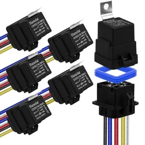 6er Pack 40/30 Amp 12V DC Wasserdicht Auto Relais und Kabelbaum - Schwerlast 12 AWG... - Bild 1 von 7