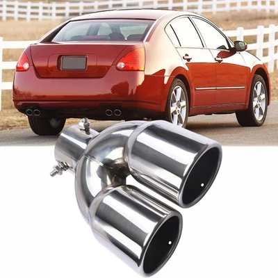 For Nissan Maxima Rear Car Dual Exhaust Pipe Tail Muffler Tip Throat Tailpipe Foto 1 de 4