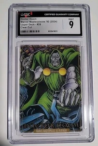 2024 1992 Marvel Masterpieces Platinum Doctor Doom #26 corte transparente CGC 9 💎 - Imagen 1 de 2