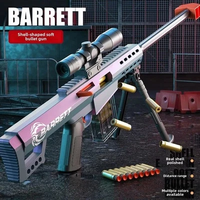 🎯 Barrett Sniper Rifle Toy Gun – Manual Load Soft Bullet Blaster! - Image 1 of 4