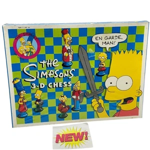 Vintage The Simpsons 3D Chess Set 1991 Board Game Complete Rare Nostalgic SEALED - Picture 1 of 7