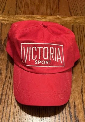 维多利亚的秘密运动刺绣 VSX 棒球帽红色可调节全新带标签 — 第 1/4 张图片