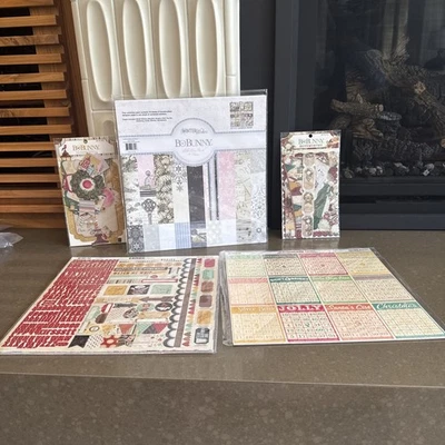 Bundle of BoBunny Scrapbook Supplies: Noteworthy, Collection, Stickers, Paper - Image 1 of 4