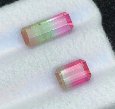 4.50 crt  rare tricolor Tourmaline Natural Earth Mined Unheated Faceted - Image 1 of 4