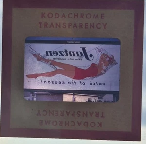 Kodachrome Red Border Slide | 1950-1959 Billboard Jantzen Woman Red Swin Bikini - Picture 1 of 2