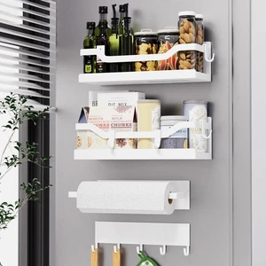 Magnetic Spice Rack for Refrigerator, 4 Pack Heavy Duty Metal Strong Magnetic... - Bild 1 von 7