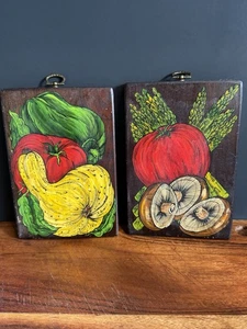 Vintage Original Gemälde 80er Lebensmittel Thema Stillleben signiert Duane Coleman 5x5x8 - Bild 1 von 3