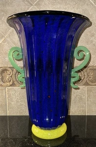 bucella cristalli Monumental Large Primary colors Art Glass Vase - Picture 1 of 12