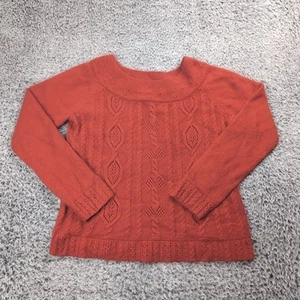 Eagles Eye Sweater Women Large Petite Bronze Wool Blend Mom Casual Pullover - Picture 1 of 6