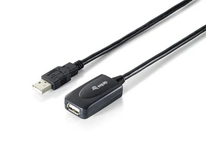 Equip USB2.0 Aktywne urządzenie załadunkowe 5m czarne ze schowkiem sygnału USB-A S/B 5.0 - Zdjęcie 1 z 2