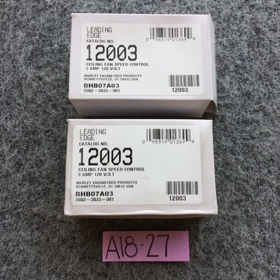 LOTE DE 2 VENTILADORES DE TECHO LEAD EDGE 12003 CONTROL DE VELOCIDAD *NUEVO EN CAJA* Foto 1 de 4