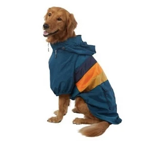Arcdia Trail Hundejacke blau Colorblock Windbreaker mit Kapuze Größe XXL - Bild 1 von 8