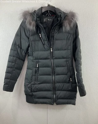 Spyder Women's Size S Gray Long Puffer Coat - Image 1 of 3