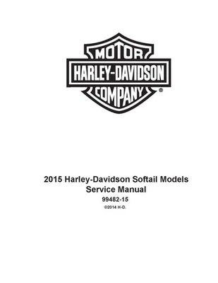 2015 Harley Davidson Heritage Softail Classic FLSTC Service Shop Repair Manual Foto 1 de 4
