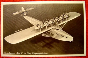 AVIACIÓN TEMPRANA - DO-X - AVIÓN GIGANTE EN VUELO - Foto postal vintage años 20 - Imagen 1 de 2