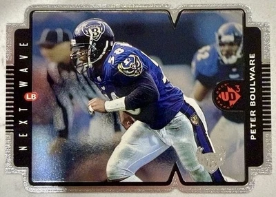 1998 Upper Deck UD3 Next Wave Peter Boulware #NW44 /1000 – Baltimore Ravens SSP - Image 1 of 2