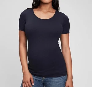 Gap Womens Maternity Sz XXLarge Navy Supima Short Sleeve Modern Crewneck T-shirt - Picture 1 of 7