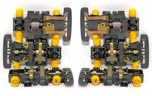 6 1991 TYCO TCR Slot less Car Chassis WIDE YELLOW WHEELS New UNUSED OEM No-Tires - Picture 1 of 1