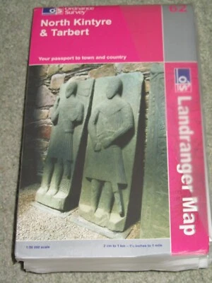 Ordnance Survey Landranger Map Sheet 62 North Kintyre & Tarbert; 2007, Laminated - Image 1 of 2