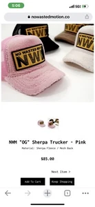 Stussy no wasted motion NWM “OG” Sherpa pink hat - Picture 1 of 10