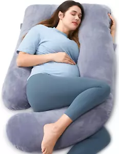 Pregnancy Pillows for Sleeping, U Shaped Full Body Maternity Pillow with Removab - Picture 1 of 12