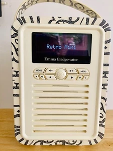 Emma Bridgewater Retro Mini Radio FM DAB Bluetooth Black Toast Life & Soul - Picture 1 of 14