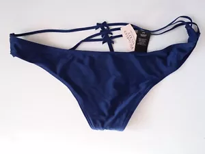 NEW Victoria's Secret VTG 2014 Silky Strappy V-String Thong Panty SMALL - Picture 1 of 6