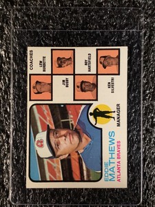 1973 Topps Baseball #237 Braves Manager Eddie Mathews EX/MT