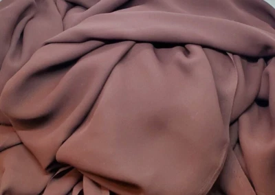 Chiffon marrom cacau 2 jardas x 45" poli transparente novo/sem corte drapeado dupla face - Imagem 1 de 2