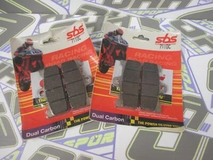 SBS Dual Carbon Racing Track Front Brake Pads for Brembo X973760/61 P4 Calipers - Picture 1 of 1
