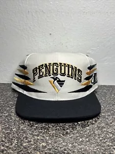 Vintage 90s Logo Athletic NHL PITTSBURGH PENGUINS Diamond SnapBack Cap Hat NWOT - Picture 1 of 7