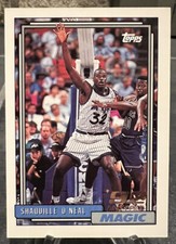 Shaquille O'Neal 1992 1993 Topps RC Rookie Card #362 Mint Nice! Orlando Magic