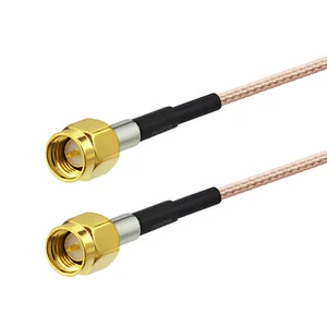 Pack 50 Adaptateur Antenne WiFi SMA Mâle vers Mâle RG178 Câble Coaxial Pigtail 60cm - Photo 1/2