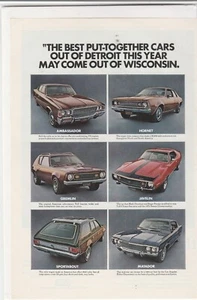 "Anuncio de revista AMC American Motors 1972 ""Wisconsin" - Imagen 1 de 1