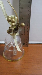 MIKASA~4" GLASS BELL with PINECONES & BERRIES Christmas Ornament - Picture 1 of 4