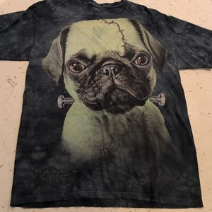 Pug Dog Face The Mountain 2013 Green T Shirt Sz Large - Picture 1 of 12