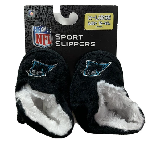 Carolina Panthers Baby 12-24 Months XL NFL Football Slippers NWT Cover