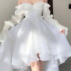Belle robe haut de gamme sexy fée blanche tube blanc