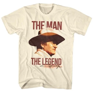Camiseta para hombre John Wayne The Duke The Man The Legend foto firmada - Imagen 1 de 5