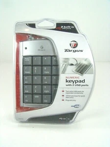TARGUS Numeric Keypad with 2 USB Ports PAUK10U FULL SIZED KEYS New Sealed - Picture 1 of 2