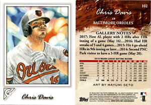 Chris Davis 2017 Topps Gallery Baseball Card 102  Baltimore Orioles
