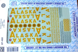 Microscale Decal HO  #87-480 Alaska Railroad Diesel - Late Scheme (1980-1999) - Picture 1 of 1