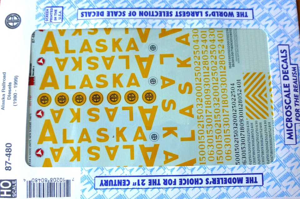 Microscale Decal HO  #87-480 Alaska Railroad Diesel - Late Scheme (1980-1999) - Image 1 of 1