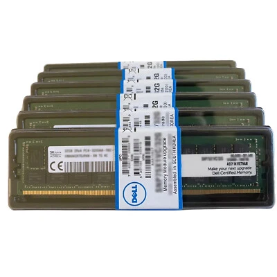 DELL 16GB SNPCX1KMC 16G A9755388 2RX8 DDR4 PC4-2400T UnbufferedDIMM ECC Memory - Image 1 of 4