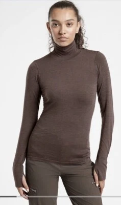 ATHLETA Foresthill Ascent Cuello Alto Sin Costuras Plus 1X | Top Marrón #486289 NUEVO Foto 1 de 4