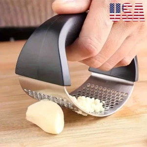 Garlic Press Rocker Peeler Stainless Steel Garlic Mincer Crusher Kitchen Gadgets - Picture 1 of 4