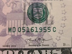2013 $5 Dollar Bill - Birthday Note - 05161955 May 16th, 1955 - Picture 1 of 3