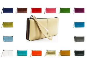 Ladies Girls Womens Wristlet Phone Pouch Zip Long Coin Purse Ladies Wallet Card - Picture 1 of 37