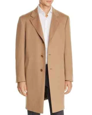 Canali V8407 Mens Tan Wool & Cashmere Classic Fit Overcoat Size 54R - Image 1 of 4